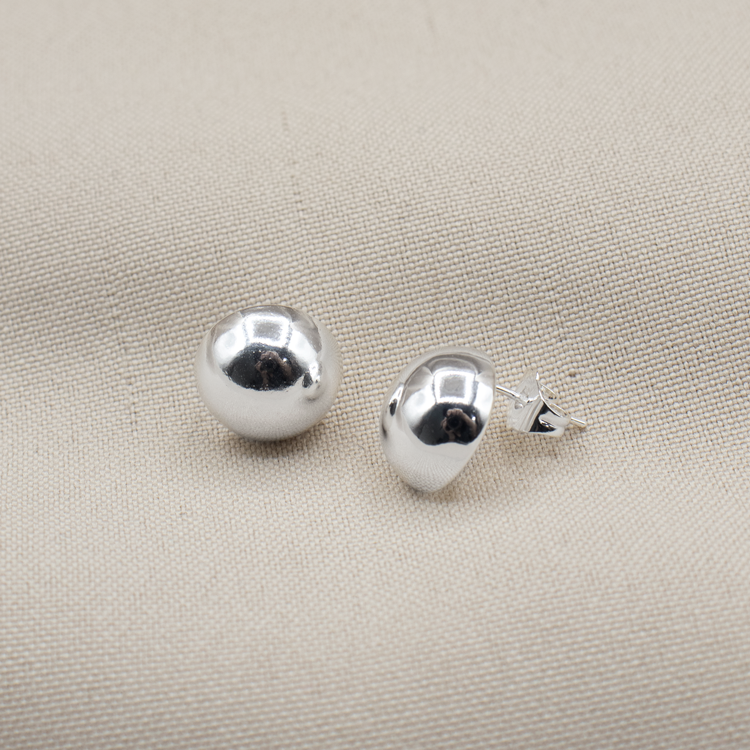 TOPO TIPO HONGO LISO BAÑO DE PLATA