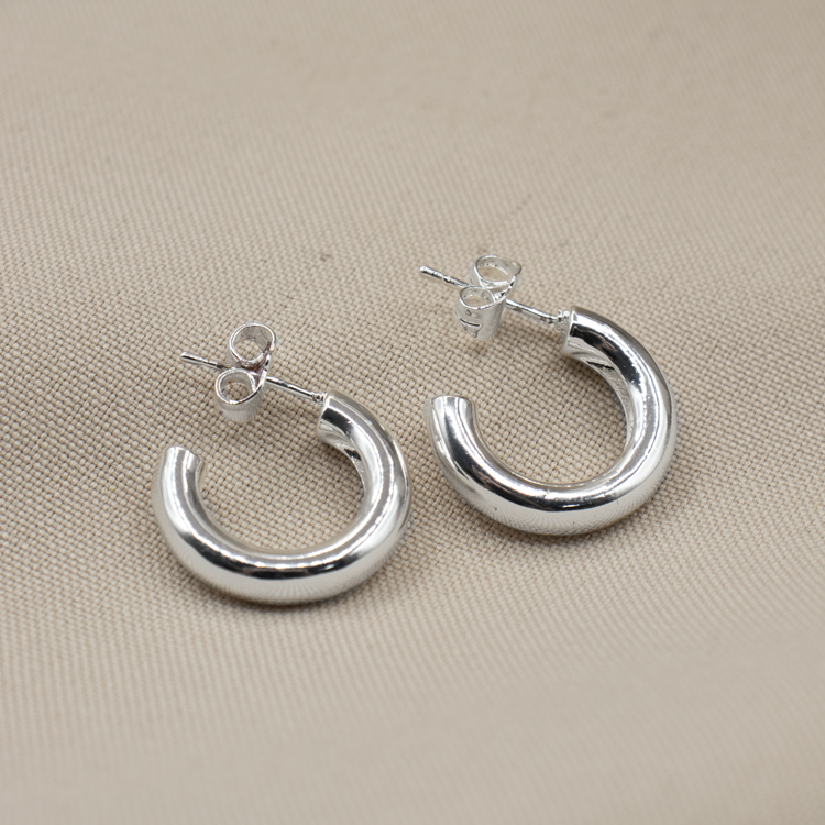 TOPO ARO LISO EN PLATA