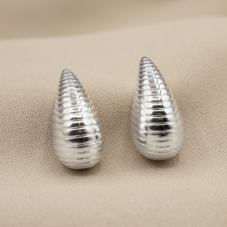 TOPO GOTA TIPO CARACOL EN PLATA