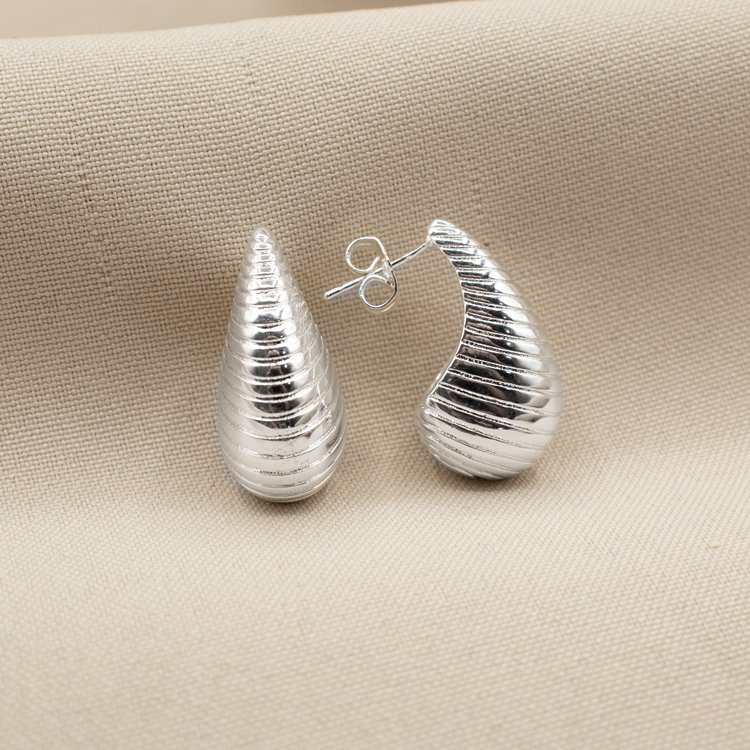 TOPO GOTA TIPO CARACOL EN PLATA