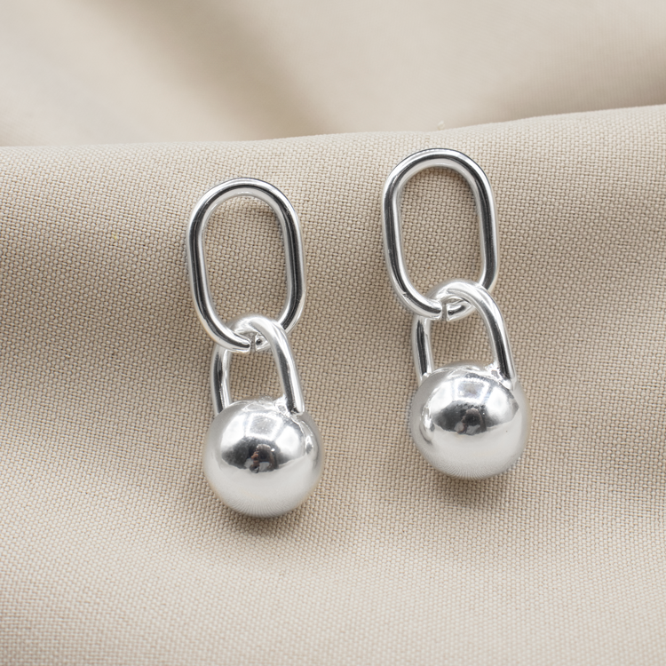 TOPO CADENA CON BALIN BAÑO DE PLATA