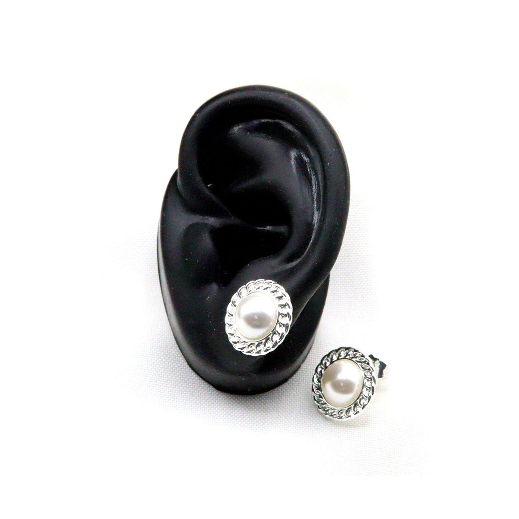 TOPO CIRCULO PERLA BAÑO DE PLATA