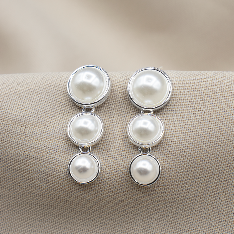 TOPO TRIPLE PERLA BAÑO DE PLATA
