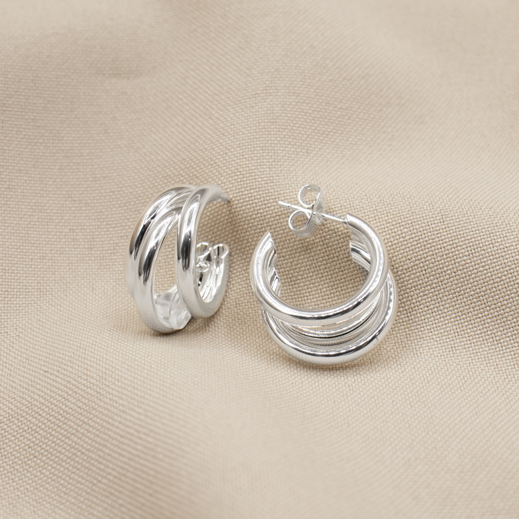 TOPO TRIPLE LISO BAÑO DE PLATA