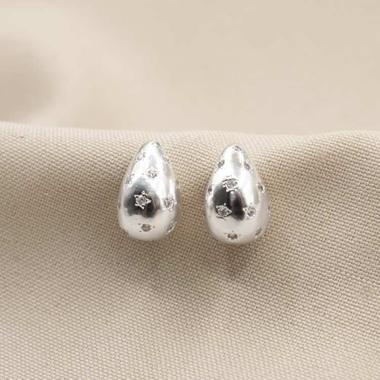 TOPO GOTA ESTRELLADA EN BAÑO DE PLATA