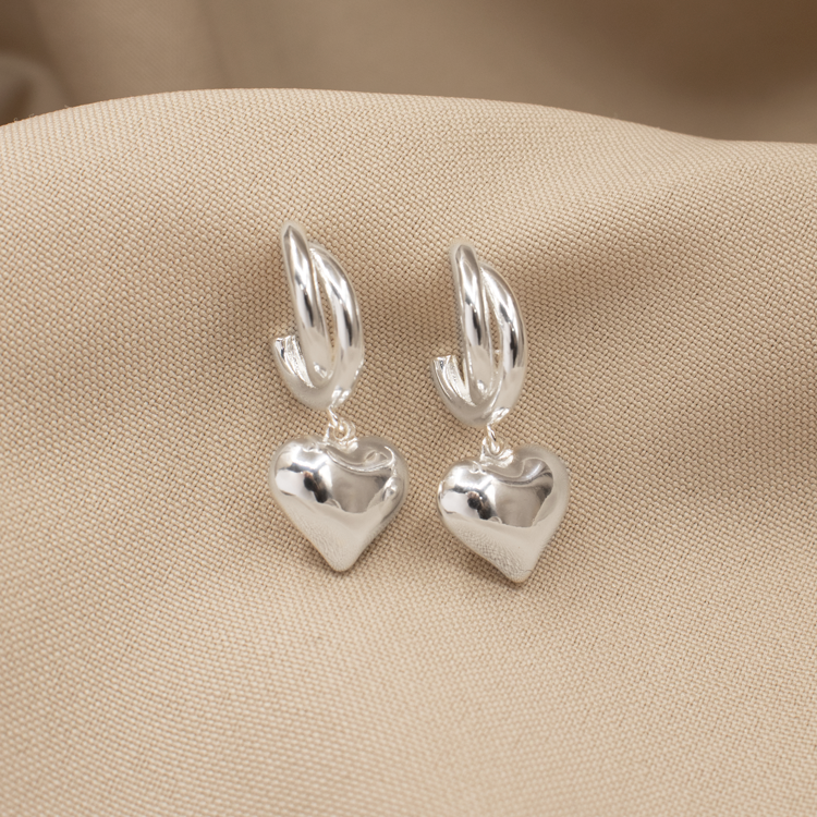 TOPO DOBLE C + CORAZON BAÑO DE PLATA