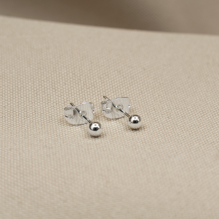 TOPO BOLA PEQUEÑA 3MM CLASIC BAÑO DE PLATA