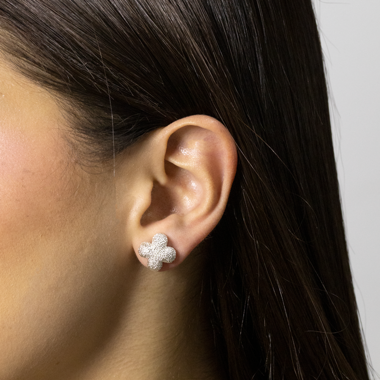 TOPO FLOR PUNTILLISMO BAÑO DE PLATA