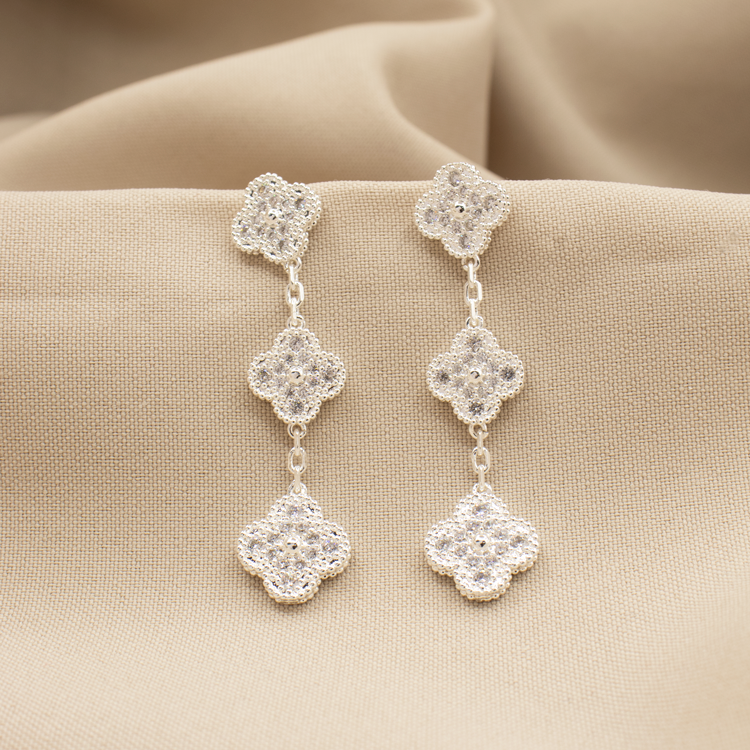 TOPO TREBOL BAÑO DE PLATA