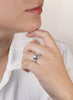 ANILLO CIRCULO OVALADO BAÑO DE PLATA