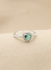 ANILLO CORAZÓN INCRUSTADO BAÑO DE PLATA