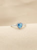 ANILLO CORAZÓN INCRUSTADO BAÑO DE PLATA