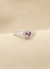 ANILLO CORAZÓN INCRUSTADO BAÑO DE PLATA
