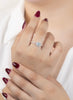 ANILLO CORAZÓN INCRUSTADO BAÑO DE PLATA