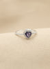 ANILLO CORAZÓN INCRUSTADO BAÑO DE PLATA