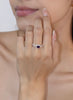 ANILLO CORAZÓN INCRUSTADO BAÑO DE PLATA