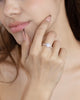 ANILLO CORAZÓN INCRUSTADO BAÑO DE PLATA