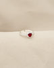 ANILLO CORAZÓN INCRUSTADO BAÑO DE PLATA