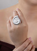 ANILLO CARACOL BAÑO DE PLATA