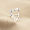 ANILLO ABSTRACT BAÑO DE PLATA