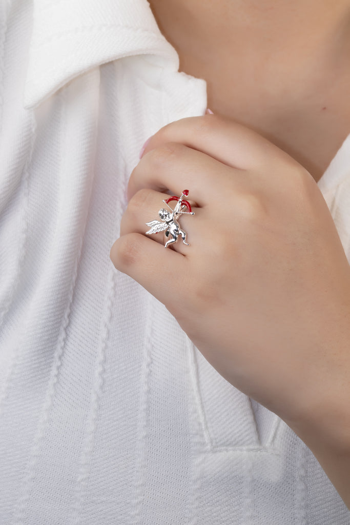 ANILLO CUPIDO BAÑO DE PLATA