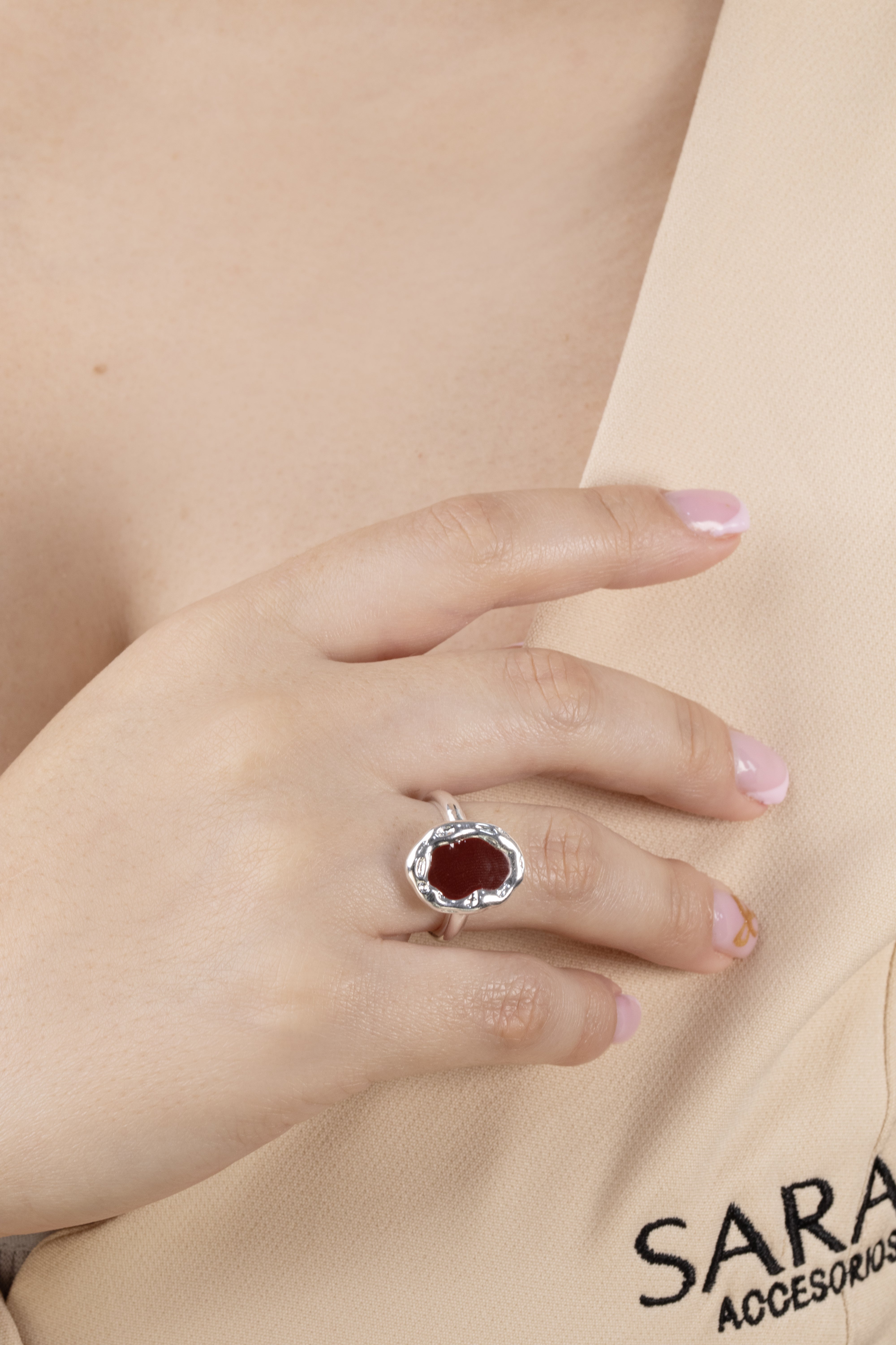 ANILLO MIRROR EVANGELINE  BAÑO DE PLATA