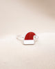 ANILLO GORRO NAVIDAD BAÑO DE PLATA