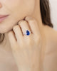 ANILLO ZAFIRO REAL BAÑO DE PLATA