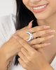 ANILLO LUNA MENGUANTE BAÑO DE PLATA