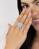ANILLO SILUETA SOLAR BAÑO DE PLATA