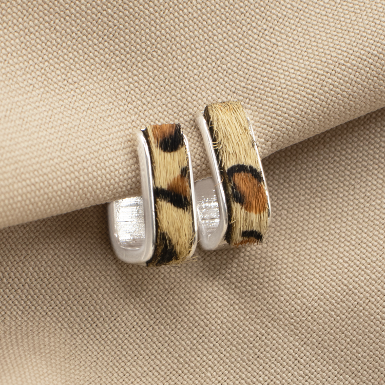 CANDONGA ANIMAL PRINT BAÑO DE PLATA