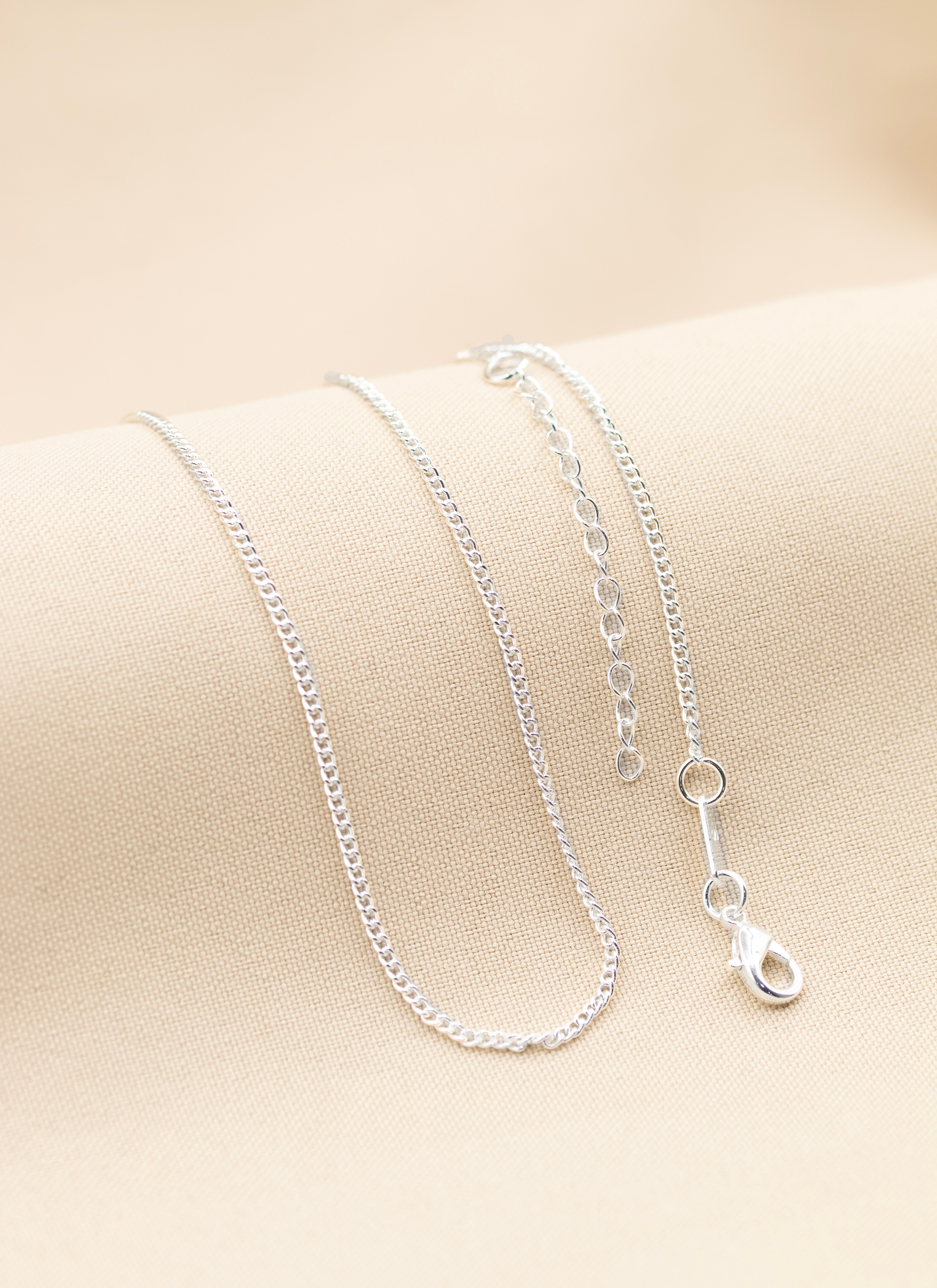 CADENA CUBANA MINI 3MM BAÑO DE PLATA