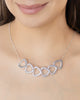 COLLAR CORAZON LAZO BAÑO DE PLATA