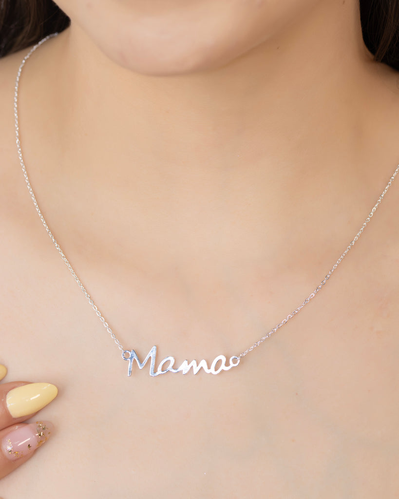 COLLAR AMOR DE MAMA BAÑO DE PLATA