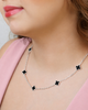 COLLAR MINI CONEXION TREBOL BAÑO DE PLATA