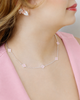 COLLAR MINI CONEXION TREBOL BAÑO DE PLATA