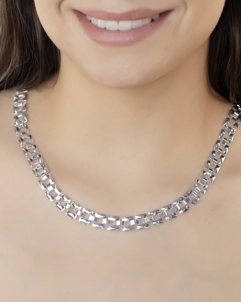 CADENA HEDRA BAÑO DE PLATA