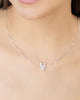 COLLAR HEART BEAN BAÑO DE PLATA