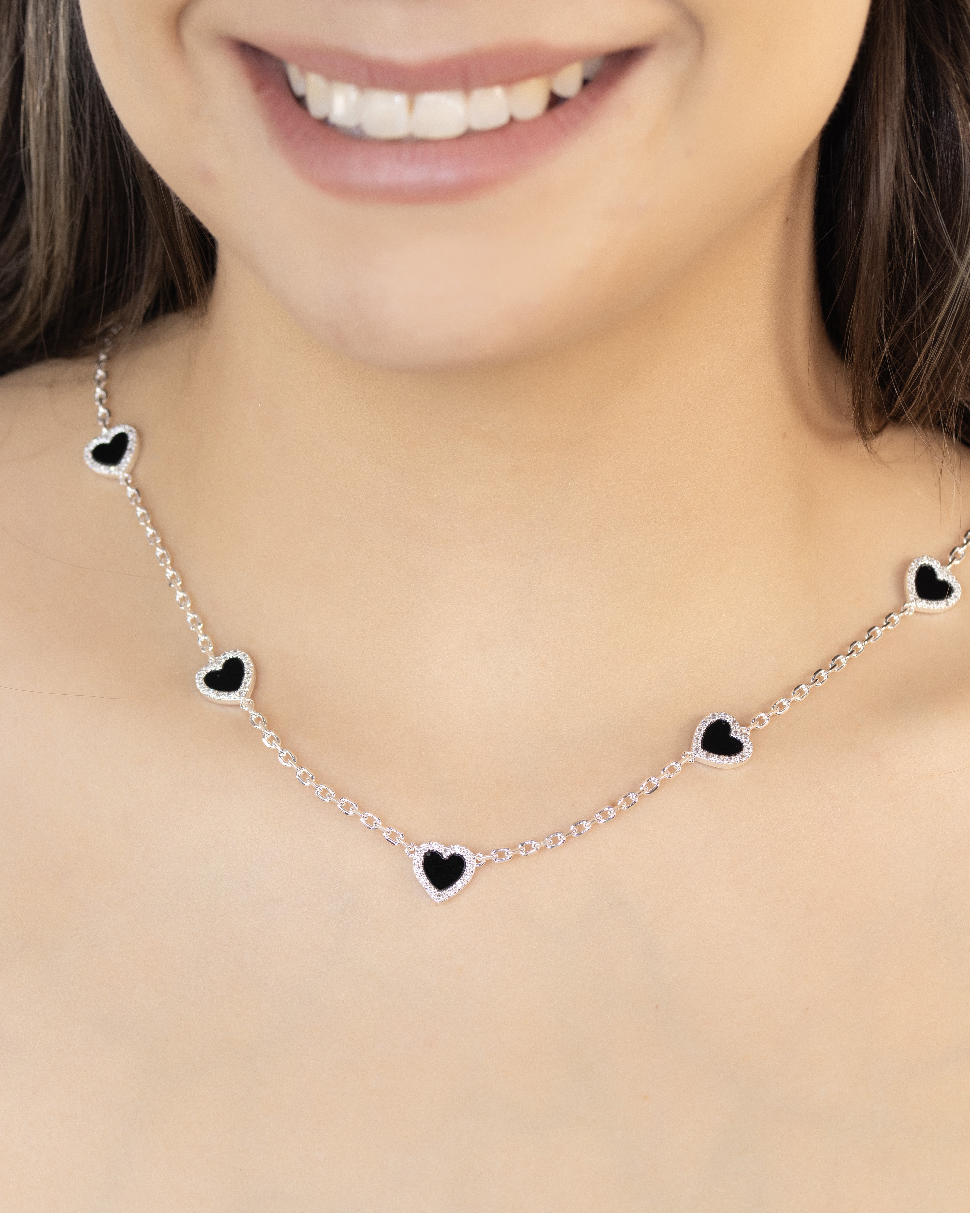 COLLAR SHINY LOVE BAÑO DE PLATA