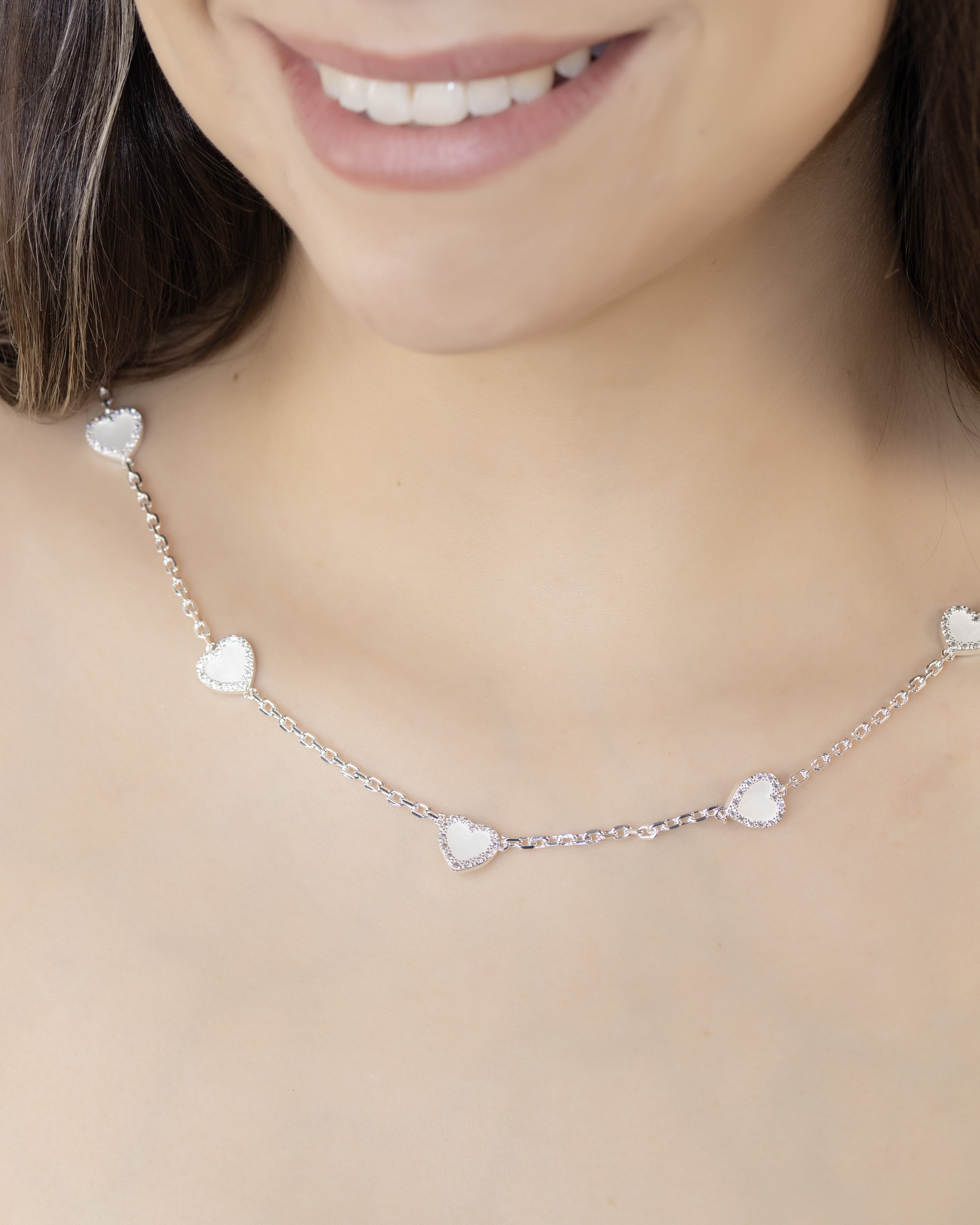 COLLAR SHINY LOVE BAÑO DE PLATA