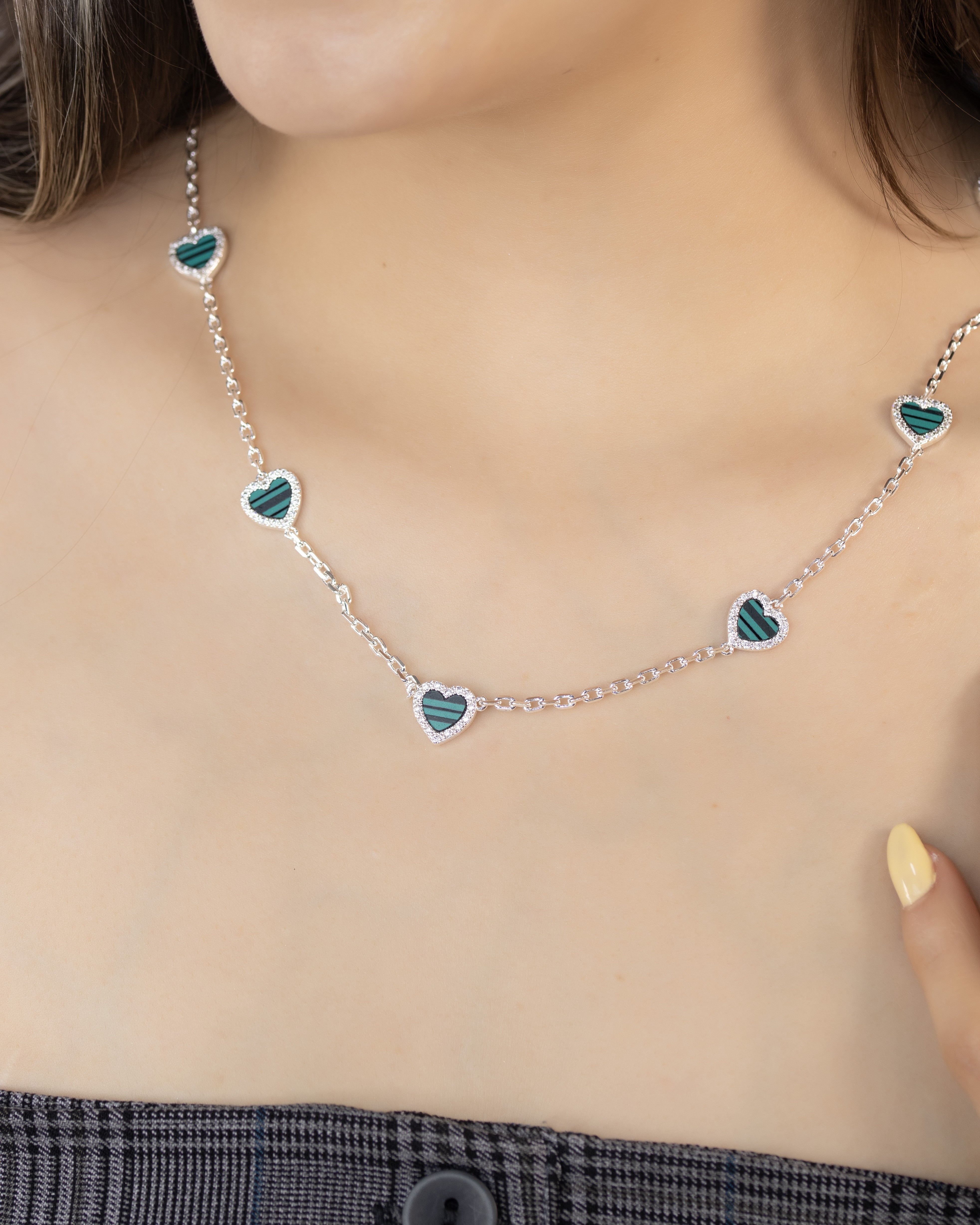 COLLAR SHINY LOVE BAÑO DE PLATA