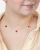COLLARES CORAZÓN CHARM  BAÑO DE PLATA