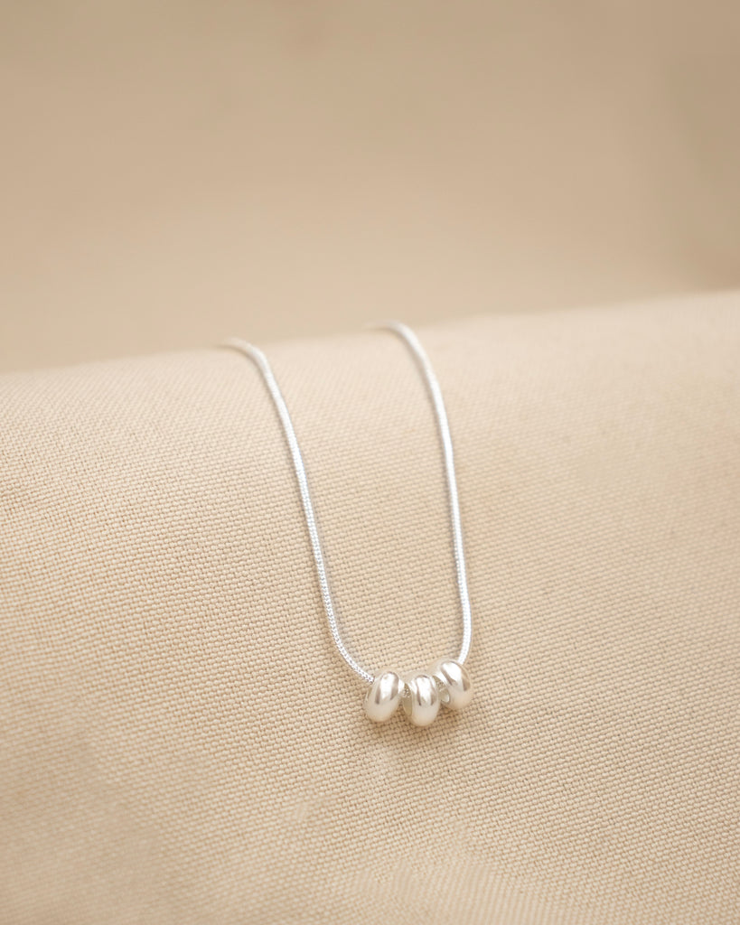 CADENA 3 DESTELLOS BAÑO DE PLATA