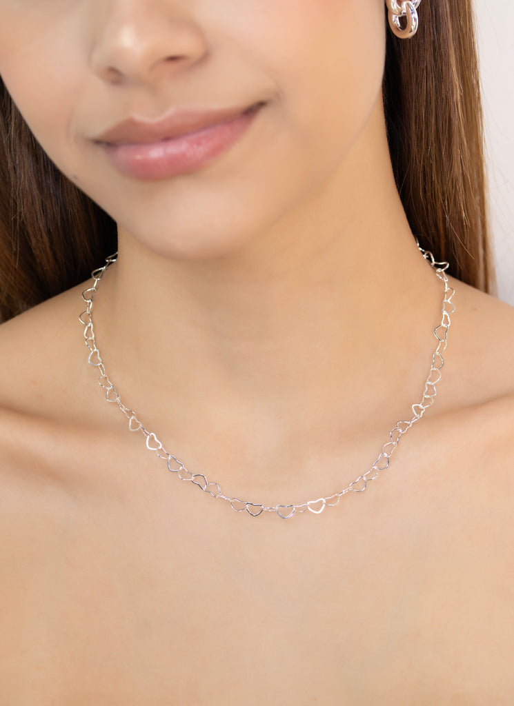 CADENA MINI AMOR BAÑO EN PLATA