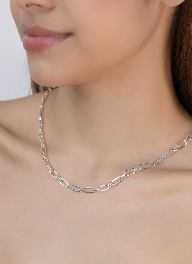 CADENA ROSE ELEGANTE BAÑO EN PLATA