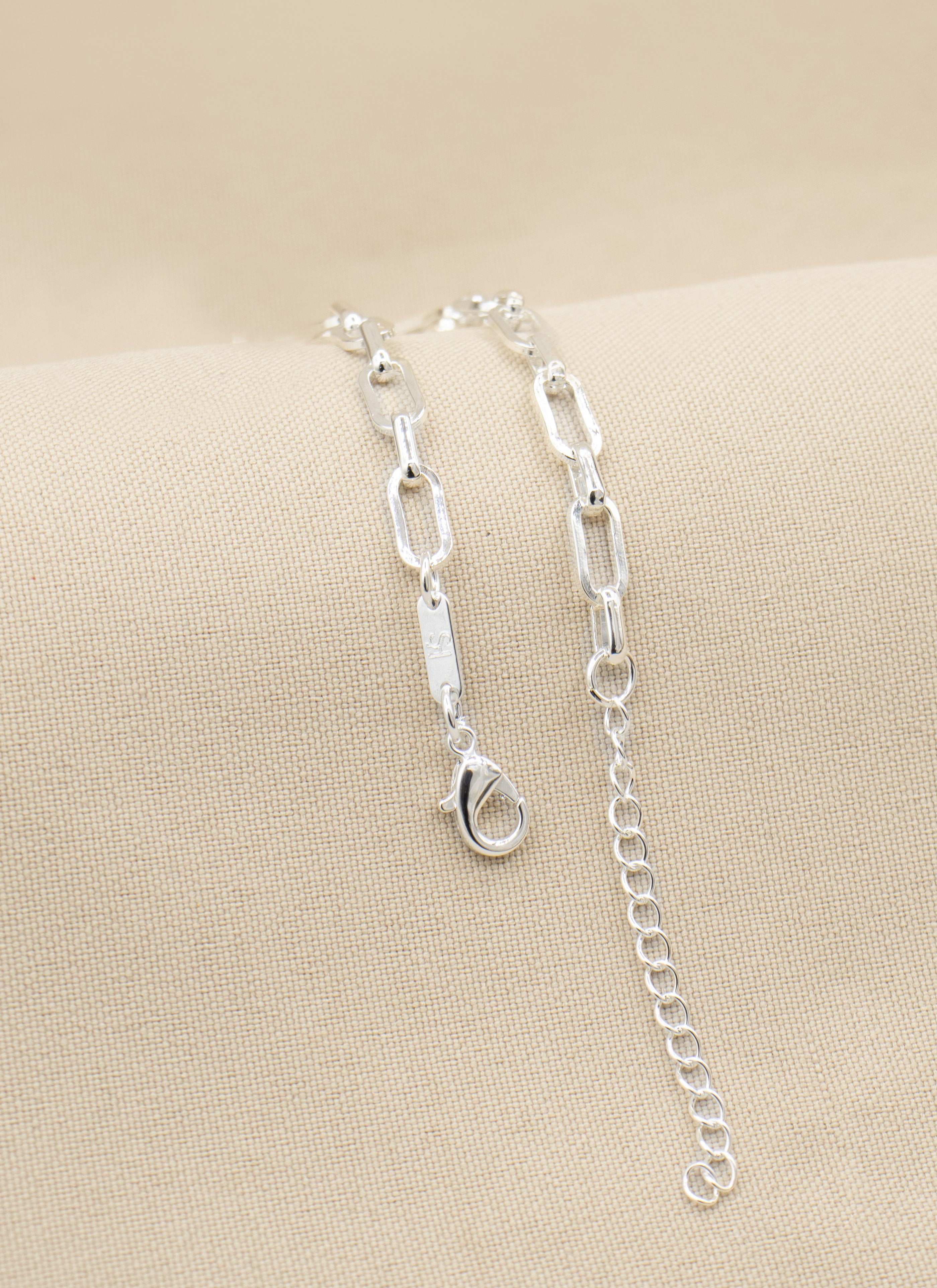 CADENA ROSE ELEGANTE BAÑO EN PLATA