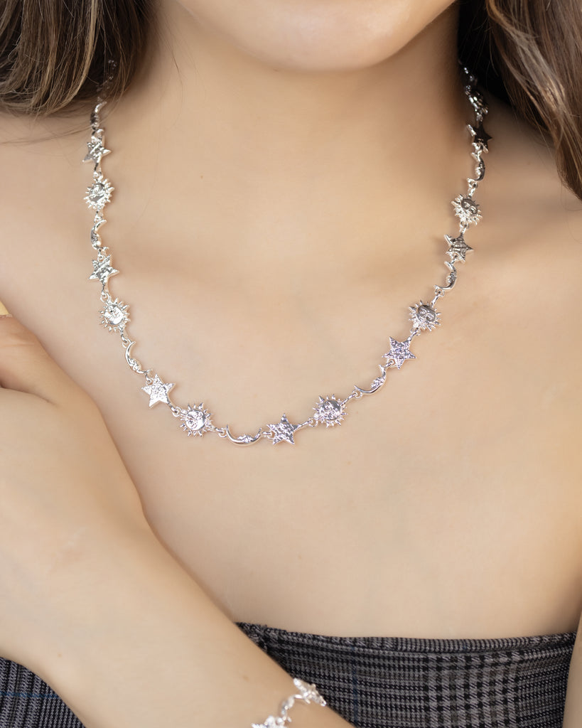 COLLAR ESTELAR BAÑO EN PLATA