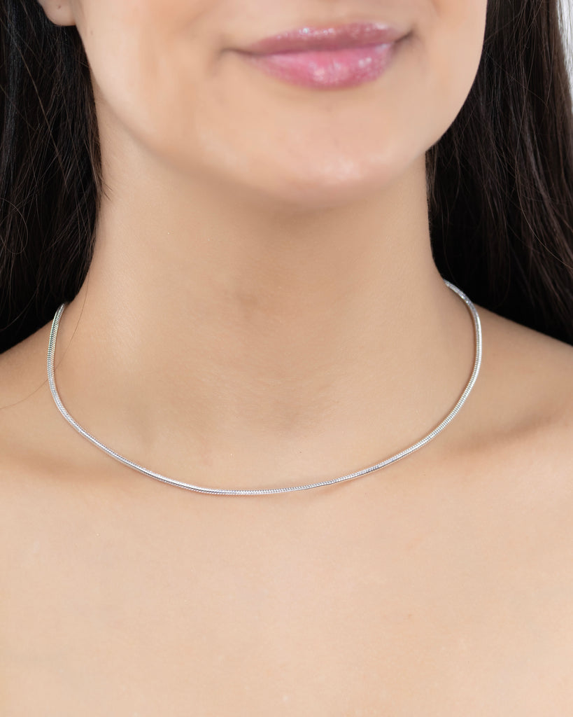 COLLAR SNAKE BAÑO DE PLATA