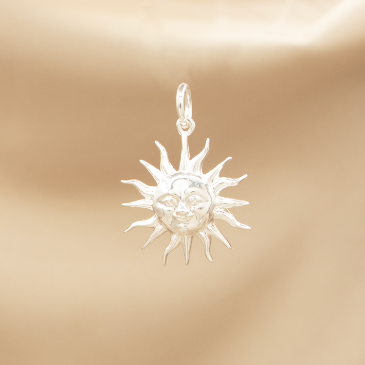 DIJE SUN FUNNY BAÑO DE PLATA