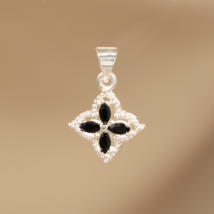 DIJE FLORES BAÑO DE PLATA
